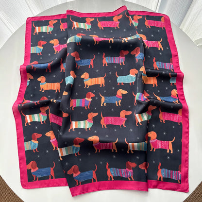 Dachshund Black Scarf / 65cm
