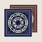 Carriage Circle Navy Double Print Scarf / 90cm