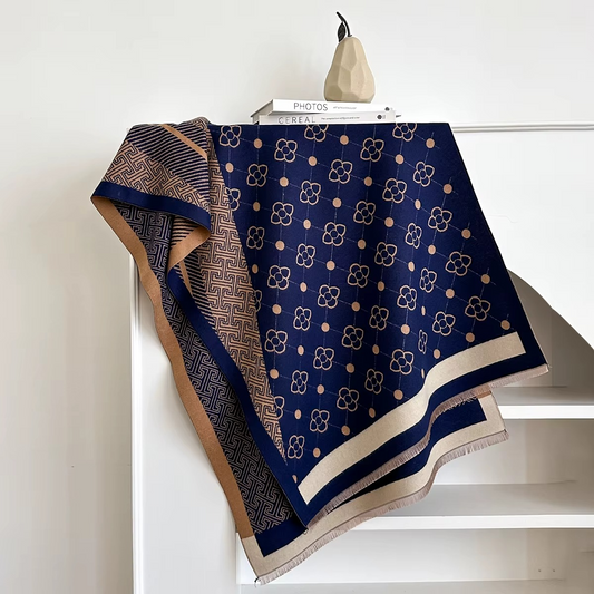 Malina Pashmina Scarf Navy