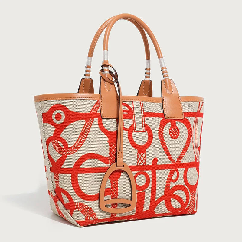 Stella Small Canvas & Leather Tote Bags