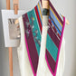 Horse Race Burgundy Silk Diamond Scarf