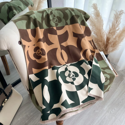Camelia Pashmina Scarf Green