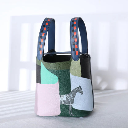 Aurelia Small Leather Bucket Bags