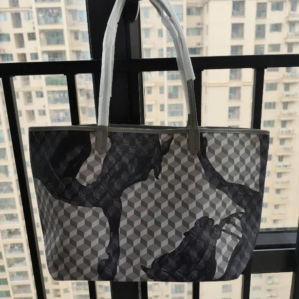 Lono Large Tote Bag with Horse Motif