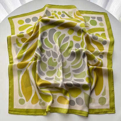 Floral Green Scarf / 65cm