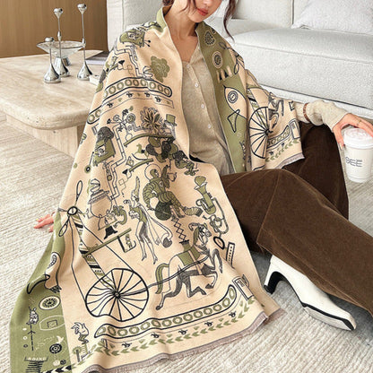 Laure Pashmina Scarf Green
