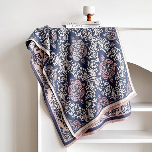 Floria Pashmina Scarf Blue