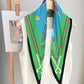 Sienna Green Silk Diamond Scarf