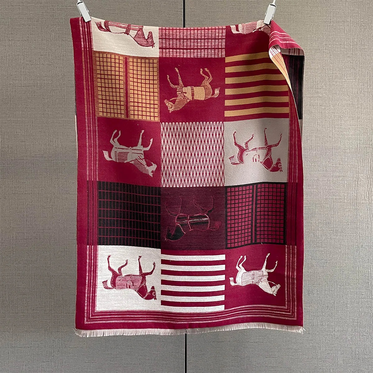 Ninon Pashmina Scarf Burgundy