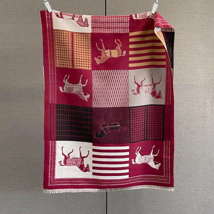 Ninon Pashmina Scarf Burgundy