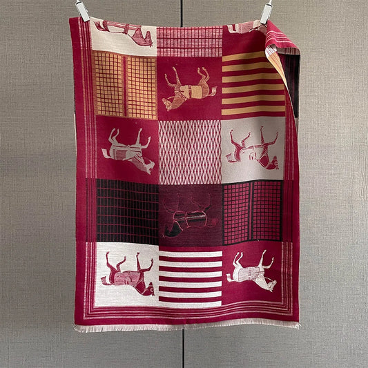 Ninon Pashmina Scarf Burgundy