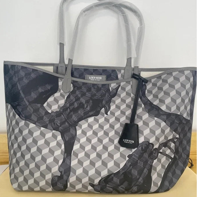 Lono Large Tote Bag with Horse Motif