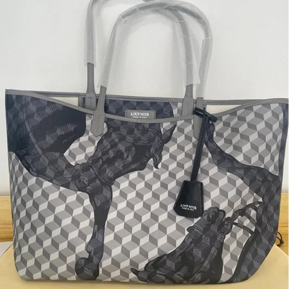 Lono Large Tote Bag with Horse Motif