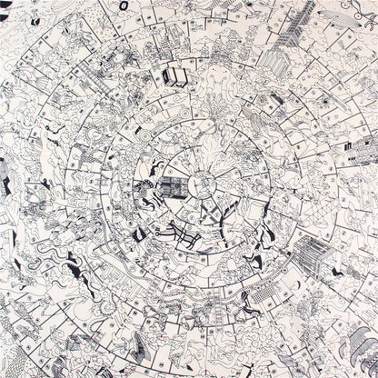 Hopi Gray Silk Scarf / 90cm