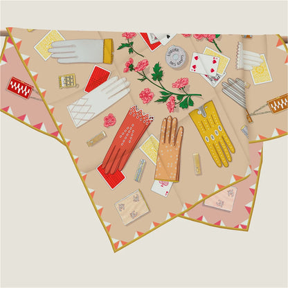 Magic Gloves Khaki Double Print Scarf / 90cm