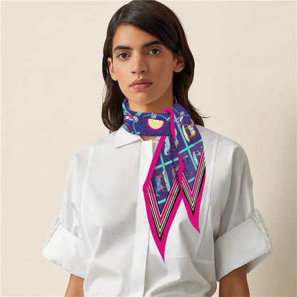 Tersa Rose Silk Diamond Scarf