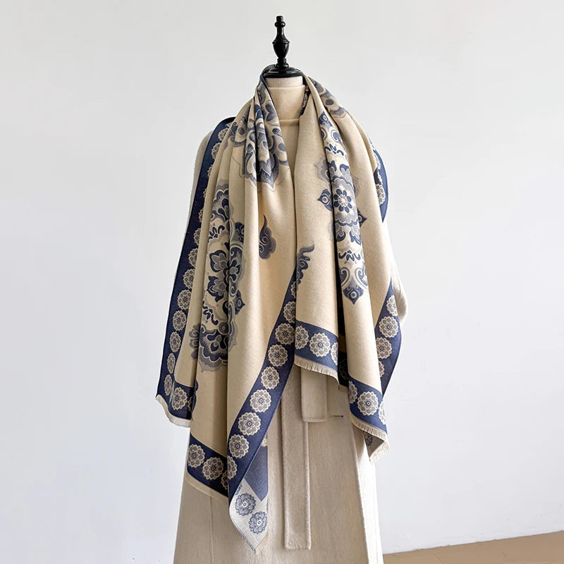 Manilla Pashmina Scarf Blue