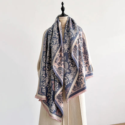Floria Pashmina Scarf Blue