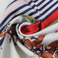 Horse Race Navy Double Print Scarf / 90cm