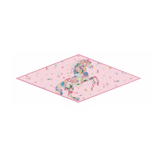 Pia Pink Silk Diamond Scarf