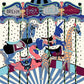 Carousel Blue Scarf / 130cm