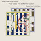 Wheel Stripes Blue Double Print Scarf / 90cm