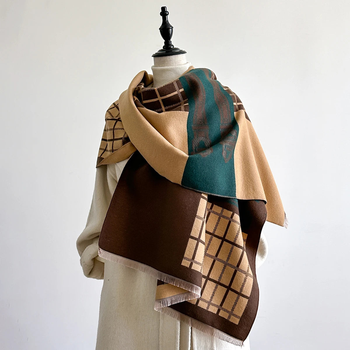Ninette Pashmina Scarf Brown