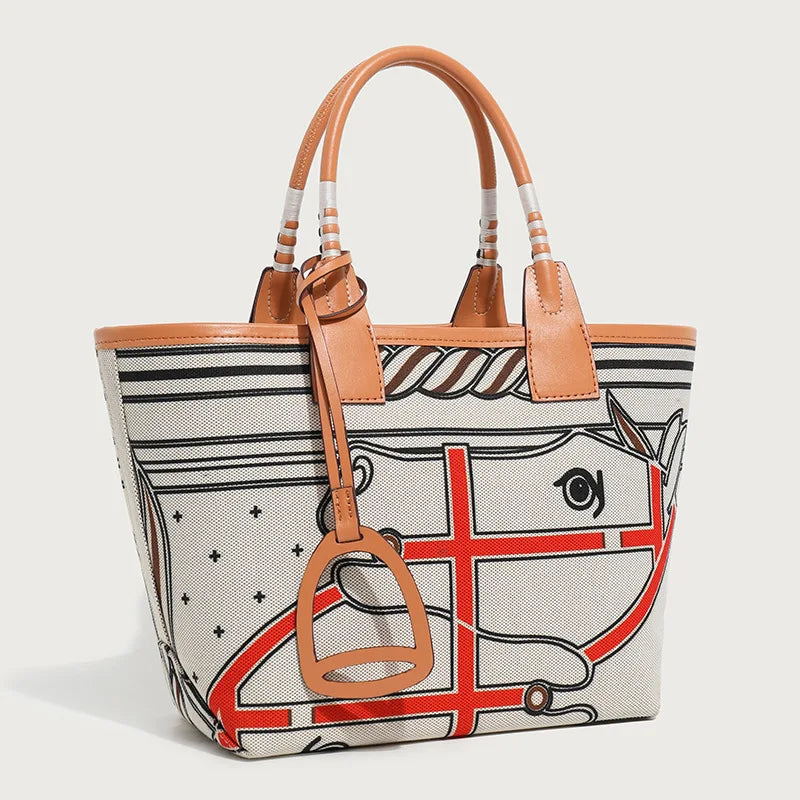 Stella Small Canvas & Leather Tote Bags