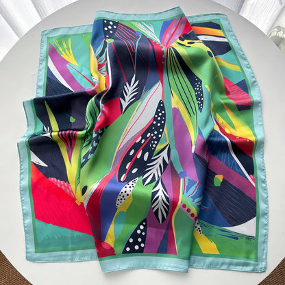 Leaves Green Scarf / 65cm