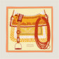 Saddle Yellow Double Print Scarf / 90cm