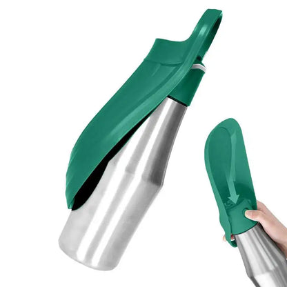 Insulated Dog Water Bottle | Stainless Steel | Portable & Foldable | Leak-Proof | 27oz/750ml