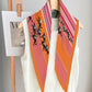 Horse Race Orange Silk Diamond Scarf
