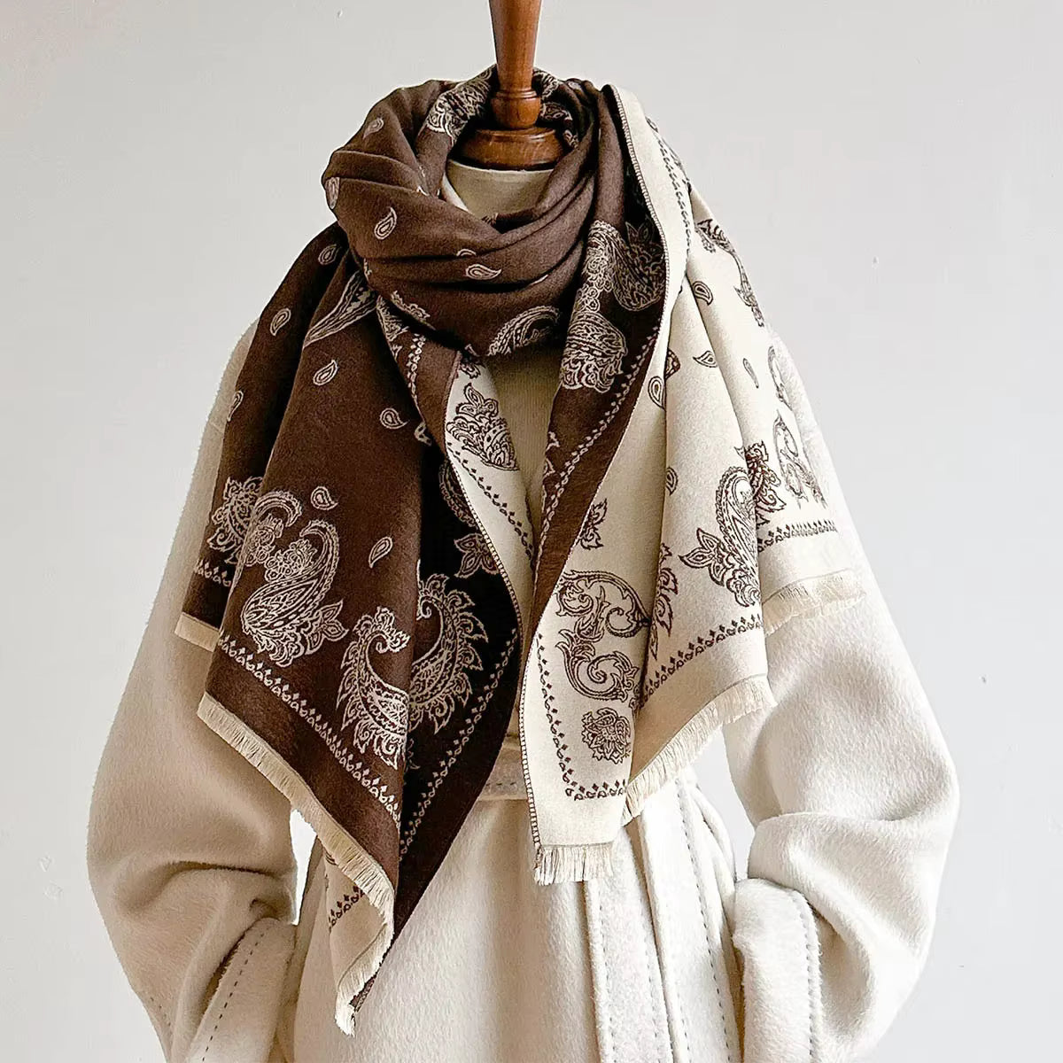 Cerise Pashmina Scarf Brown