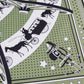 Carriage Circle Green Double Print Scarf / 90cm