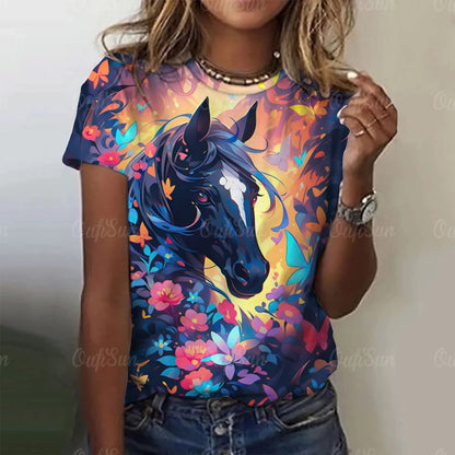 Horse 3D Art T-Shirt