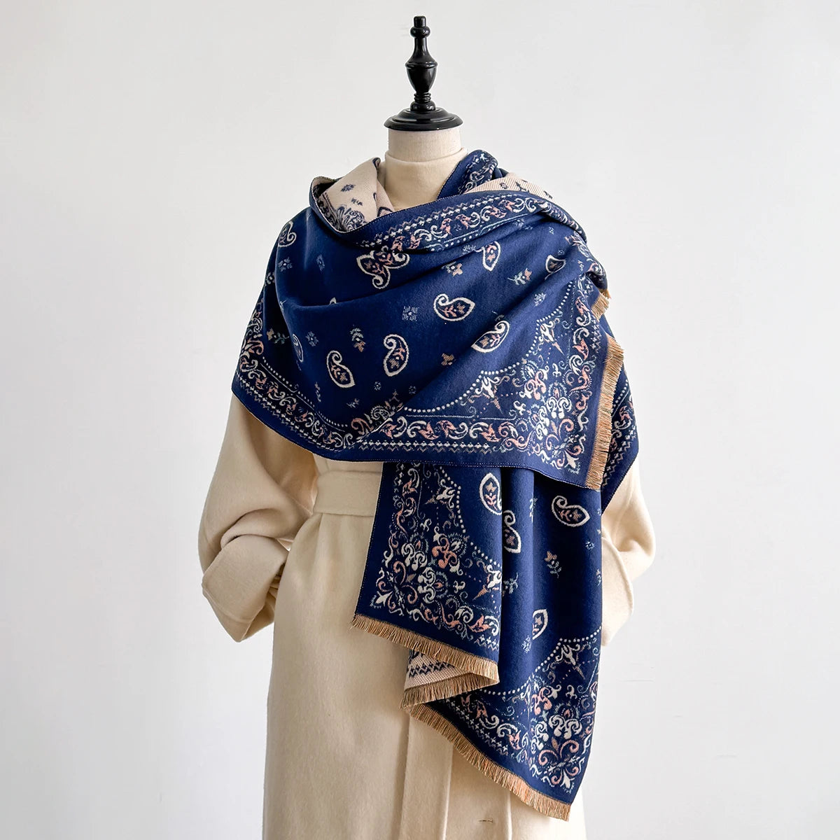 Susetta Pashmina Scarf Blue