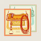 Saddle Yellow Double Print Scarf / 90cm