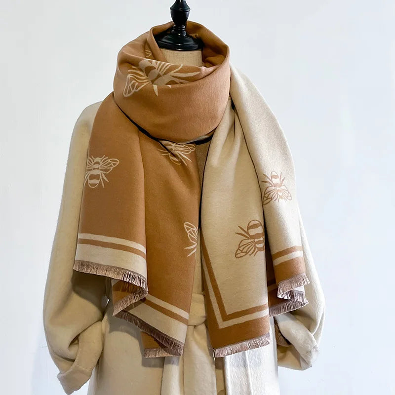 Apollonia Pashmina Scarf Khaki