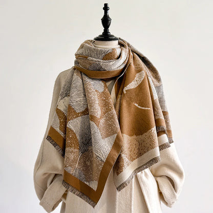 Mascia Pashmina Scarf Khaki