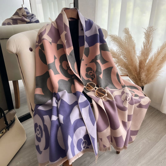 Camelia Pashmina Scarf Purple