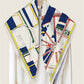 Wheel Stripes Blue Double Print Scarf / 90cm