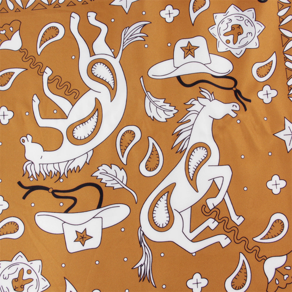 Animals Coffee Double Print Scarf / 90cm