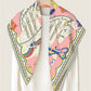 Two Horses Pink Double Print Scarf / 90cm