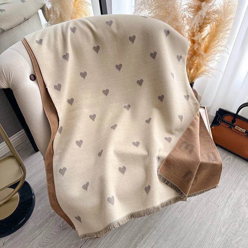 Cuore Pashmina Scarf Beige