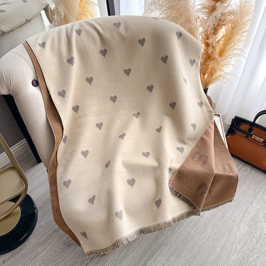 Cuore Pashmina Scarf Beige
