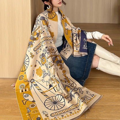 Laure Pashmina Scarf Blue