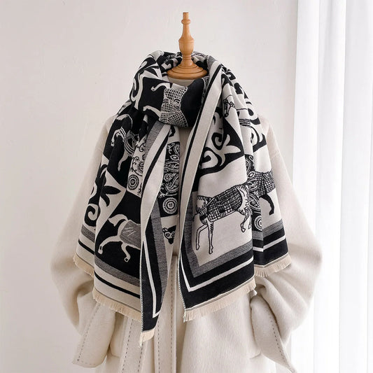 Laetitia Pashmina Scarf Black