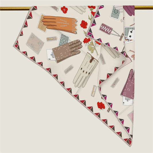 Magic Gloves White Double Print Scarf / 90cm