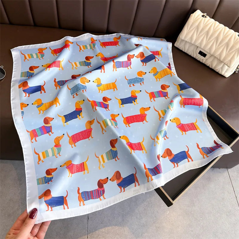 Dachshund Blue Scarf / 65cm