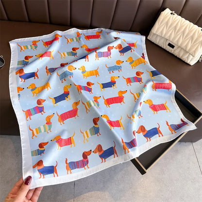 Dachshund Blue Scarf / 65cm